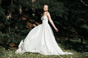 Bespoke bridal gown made in NZ
